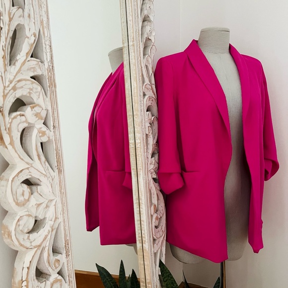 Miss Selfridge Neon Pink Blazer - Picture 4 of 8